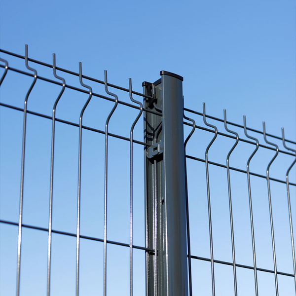 Panneau pour clôture rigide / Grillage de 2m00 de longueur avec fils  horizontaux de 5mm et mailles de 50mm 1m53 Noir (RAL 9005)